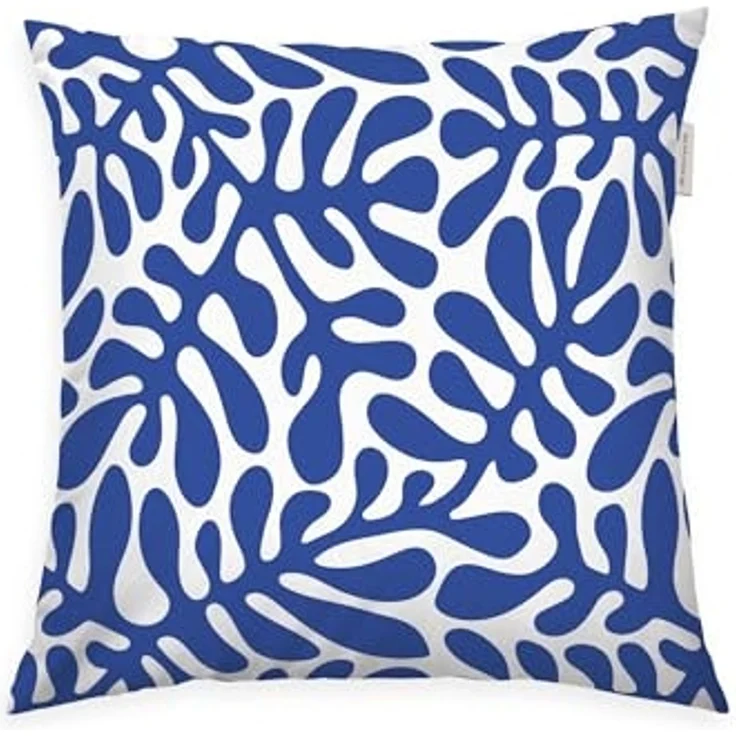 TOM TAILOR HOME Kissenhülle new bedroom, ORGANIC LEAVES, 40x40 cm oder 40x80 cm, (1 Stück), mit farbigem Markenreißverschluss – Bild 1