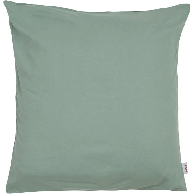 Kissenbezug ca. 40x40 cm Jersey natural-grün beties "BasicSoft"