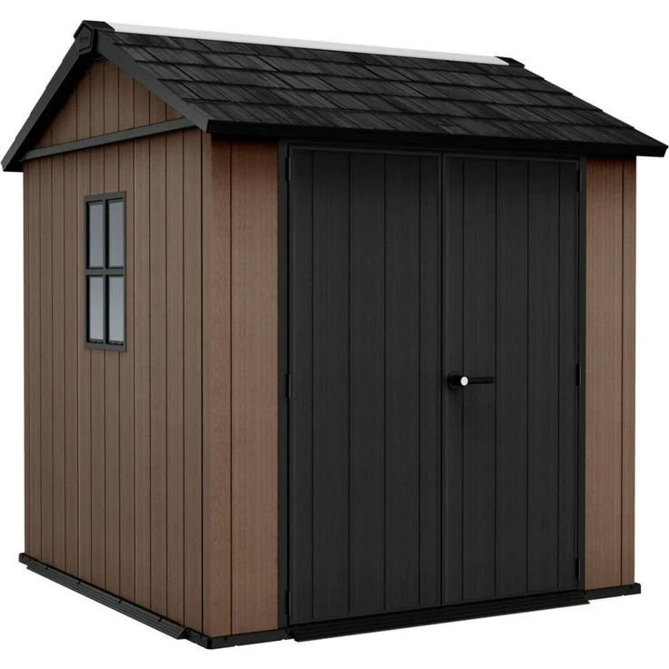 Dmora Gartenhaus Kincardine, Gartenhütte, Gartenhaus, Werkzeugschuppen, 230x224 h246 cm, Braun – Bild 5