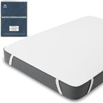 Matratzenschoner Wasserdicht 90x200 cm Oeko-TEX Zertifiziert von Twinzen - Matratzenschoner 90x200 Wasserundurchlässig aus Atmungsaktiver Baumwolle mit 4 Eckgummis
