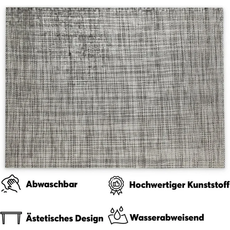 matches21 HOME & HOBBY Platzset Tischsets ELEGANCE 6er Set Hell-grün als Tischuntersetzer, (6-St), Abwaschbare Platzsets als Tischunterlagen für Ess-Tisch Tisch-Deko – Bild 2