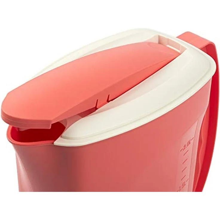 Engelland Wasserkrug Getränkekkrug mit Füllskala und abnehmbarem Deckel, (Vorteils-Set, 2-tlg, 2 Liter Fassungsvermögen je Krug), BPA-frei, frostbeständig, spülmaschinengeeignet, Kühlschrankkrug – Bild 5