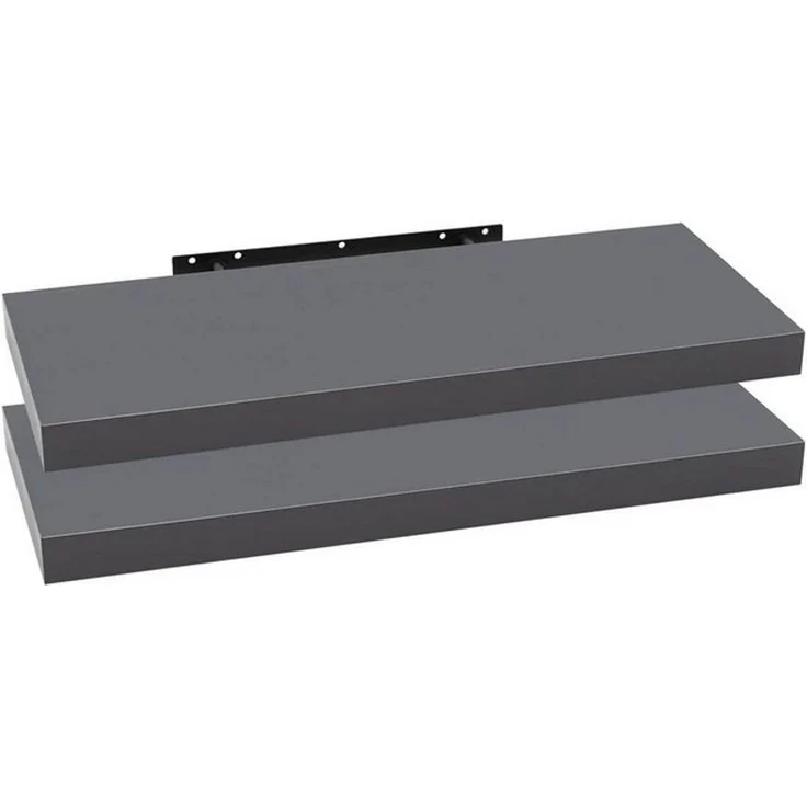 Woltu Wandregal, 2er-Set Wandboard CD DVD Regal Bücherregal Holz Board – Bild 4