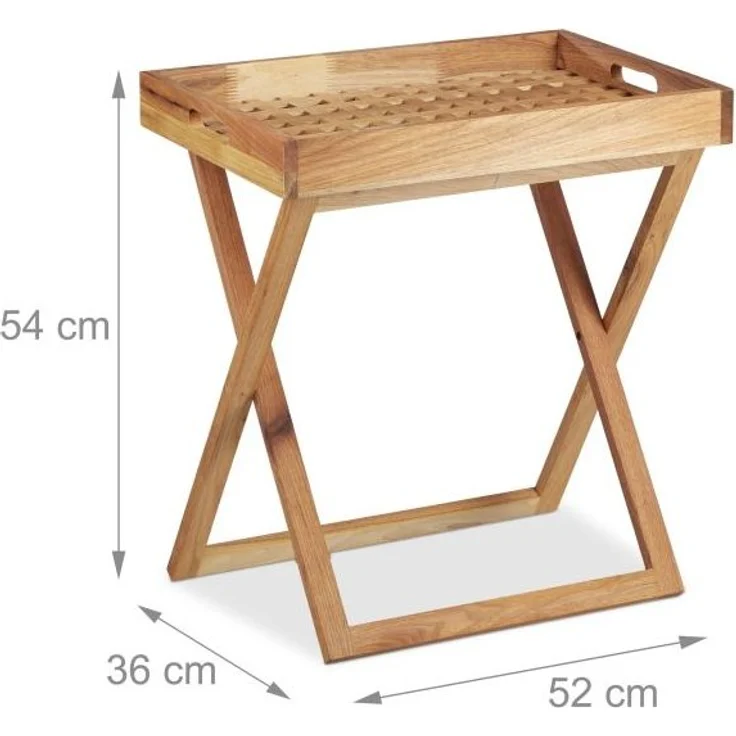 Tabletttisch klappbar Walnuss 10021316 – Bild 4
