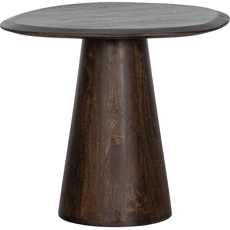 Livetastic Couchtisch Posture, Walnuss, massiv aus Mangoholz, organisch, konisch, 53x51x60 cm, einfacher Aufbau