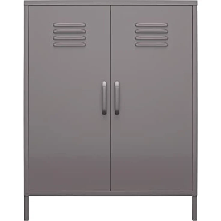 loft24 Mehrzweckschrank Bradford Spind Schrank aus Metall, 2 Türen – Bild 3