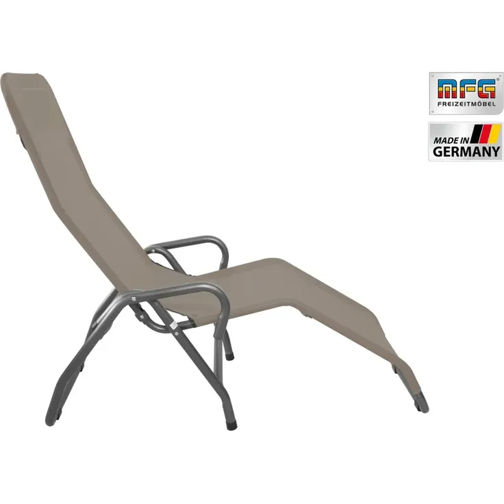 MFG 'Pool 3' Bäderliege klappbar, Textilbezug taupe, 190 x 55 cm – Bild 4