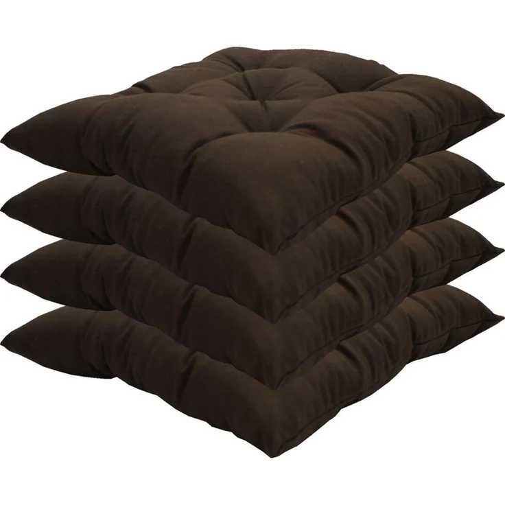NYVI Stuhlkissen Sitzkissen Genua 4er Set - Dekokissen Sitzauflage für Indoor & Outdoor, Komfortabel & Robust, Gartenstuhlauflagen für 40x40 cm große Stühle – Bild 5