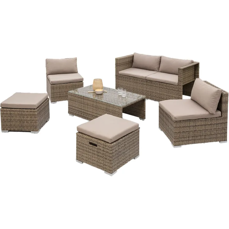 Belas Gartenlounge Set, inkl. Auflagen
