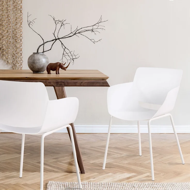 CLP Stuhl Alpena wetterfest mit Rückenlehne,weiß – Bild 3