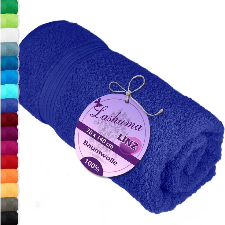 Lashuma Duschtuch - Badetuch Linz, Frottee (1-St), Herren Duschtuch 70x140 blau – Bild 1