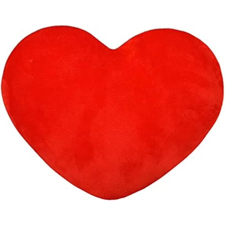 Herzkissen, Herz Kissen Kinderzimmer, Kuschelkissen Kinder Herzform Dekokissen Kopfkissen Kissen Zierkissen, Plüsch Kinderkissen für Kinderzimmer Sofa Dekoration (Rot,30 cm)