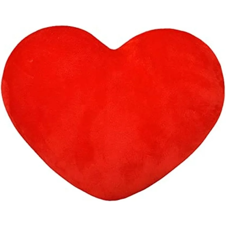 Herzkissen, Herz Kissen Kinderzimmer, Kuschelkissen Kinder Herzform Dekokissen Kopfkissen Kissen Zierkissen, Plüsch Kinderkissen für Kinderzimmer Sofa Dekoration (Rot,30 cm)