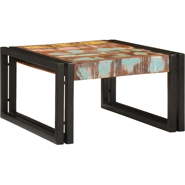 vidaXL Badregal mit Regal Mehrfarbig 60 x 50 x 23 cm Massives Altholz 4102753 – Bild 3