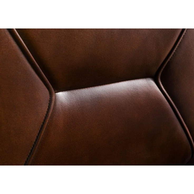 Stuhl Echtleder 49x56x83 braun IRON LABEL #108 – Bild 5