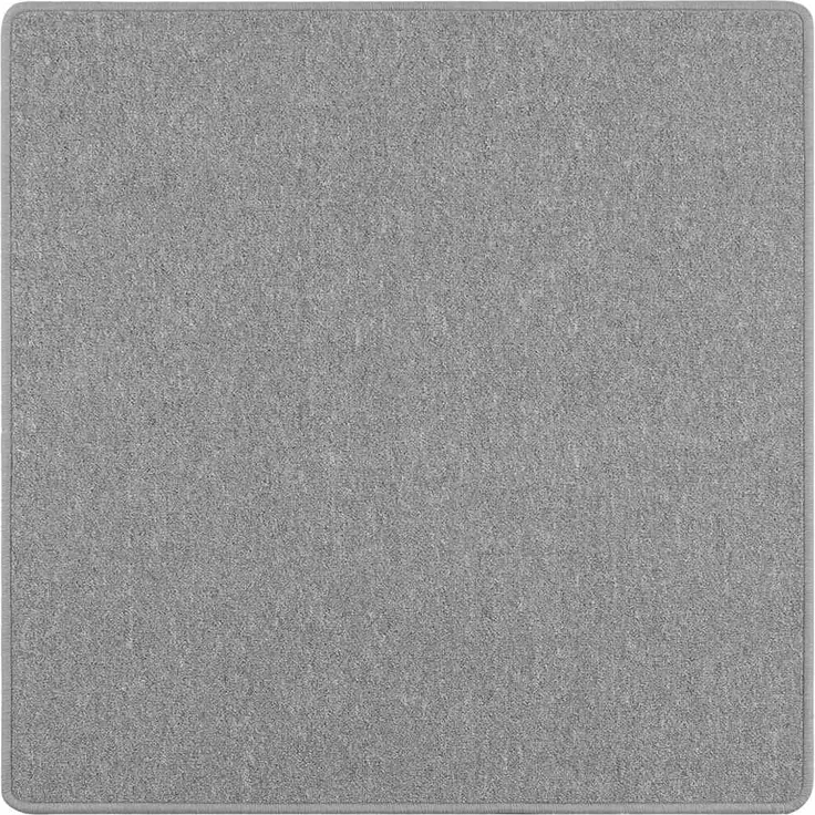 vidaXL Teppichläufer Hellgrau 100 x 100 cm 100% Polypropylen 42011378