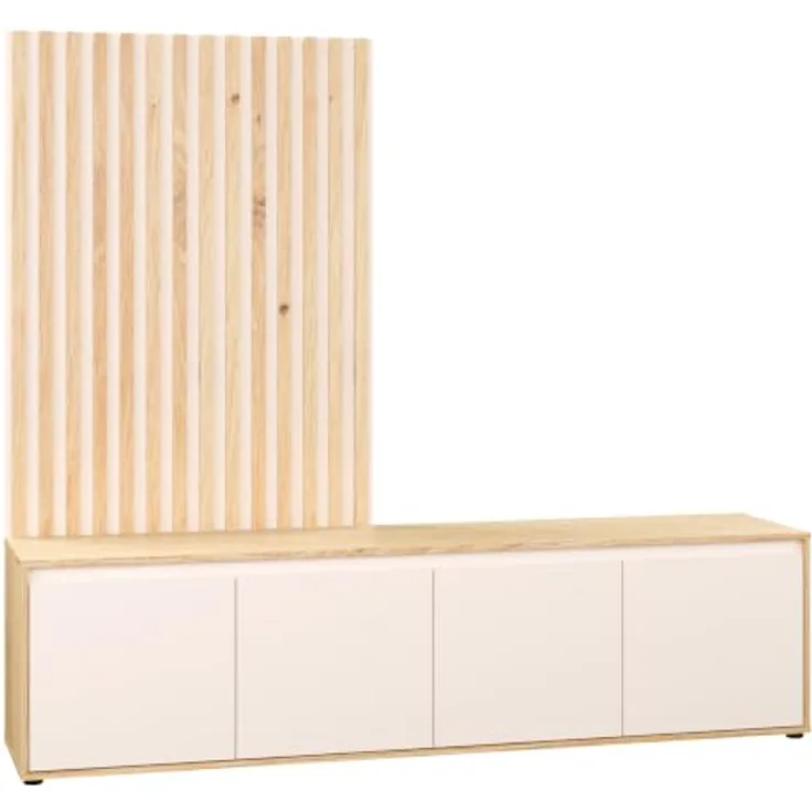 Forte Wohnwand SKELPE - Wohnzimmer in Artisan Eiche (D78)-Sand (U60)