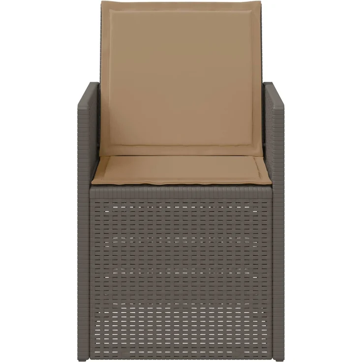 vidaXL Garten Esszimmerstühle 2 pcs Hellgrau und Taupe PP 8000012 – Bild 5