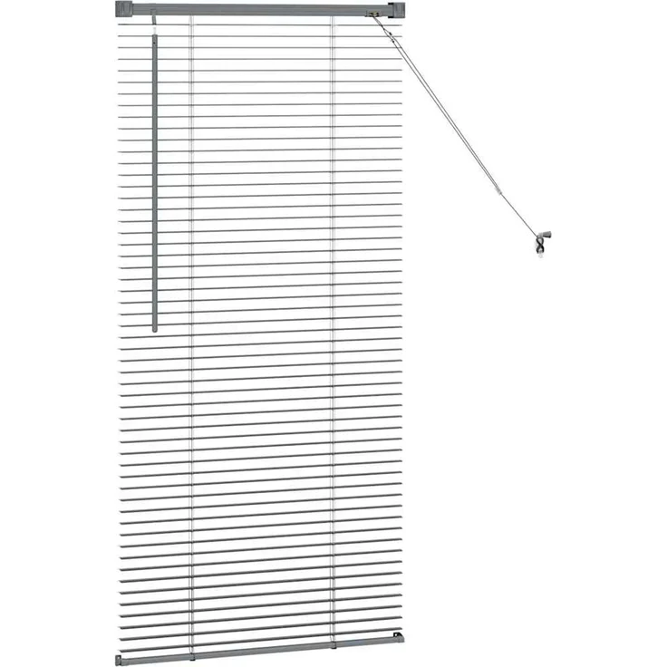 vidaXL Venezianische Jalousie Dunkelgrau 130 x 60 cm 25 mm Aluminium 42006039 – Bild 6