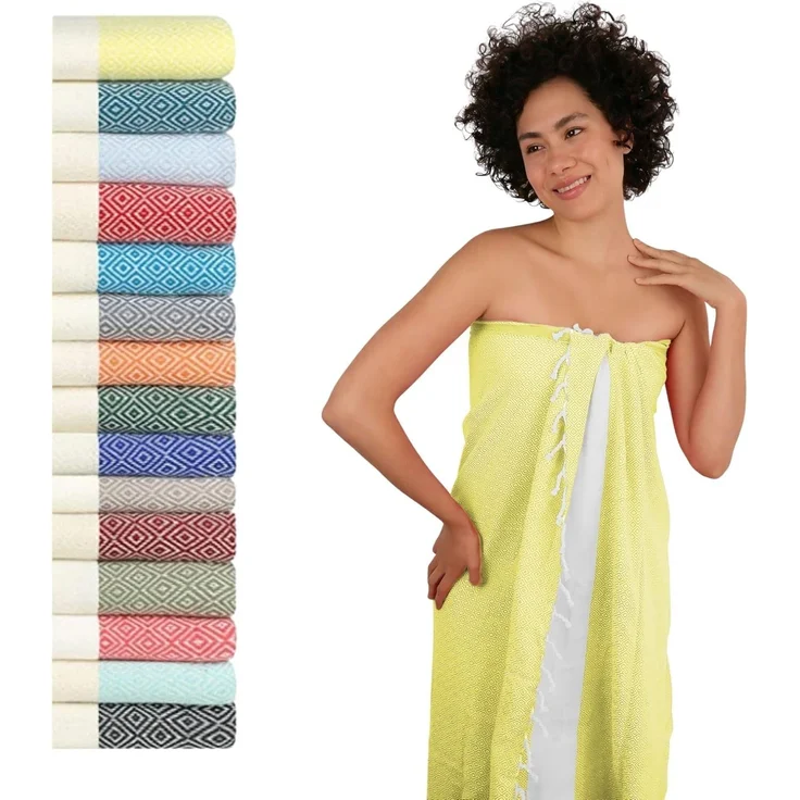 furora HOLIDAY Saunatuch Saunahandtuch Saunatuch Damen + Herren, Hamamtuch groß 100x200 XXL – Bild 1
