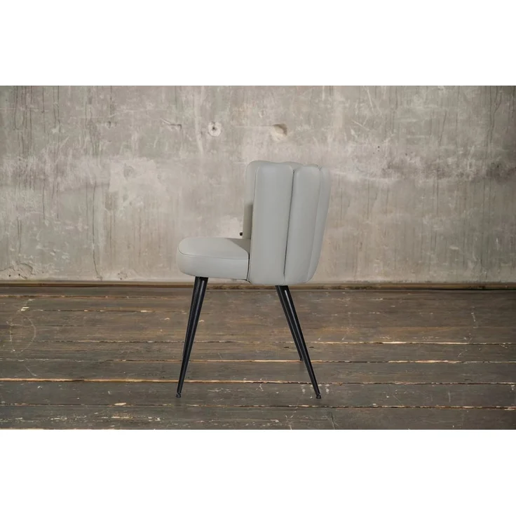 KAWOLA Stuhl JADA Esszimmerstuhl Leder grau 79 x 55 x 59 cm – Bild 4