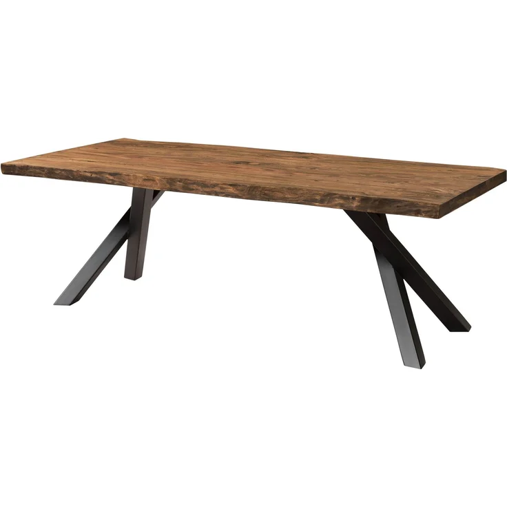 Baumtisch Sheesham 220x100x76 natur gebeizt / A-Gestell anthrazit matt FREEFORM 5 – Bild 6