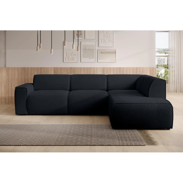 AX LIVING Couch Sofa L Form Didim L Schwarz – 292 cm, stilvoll & bequem R – Bild 2