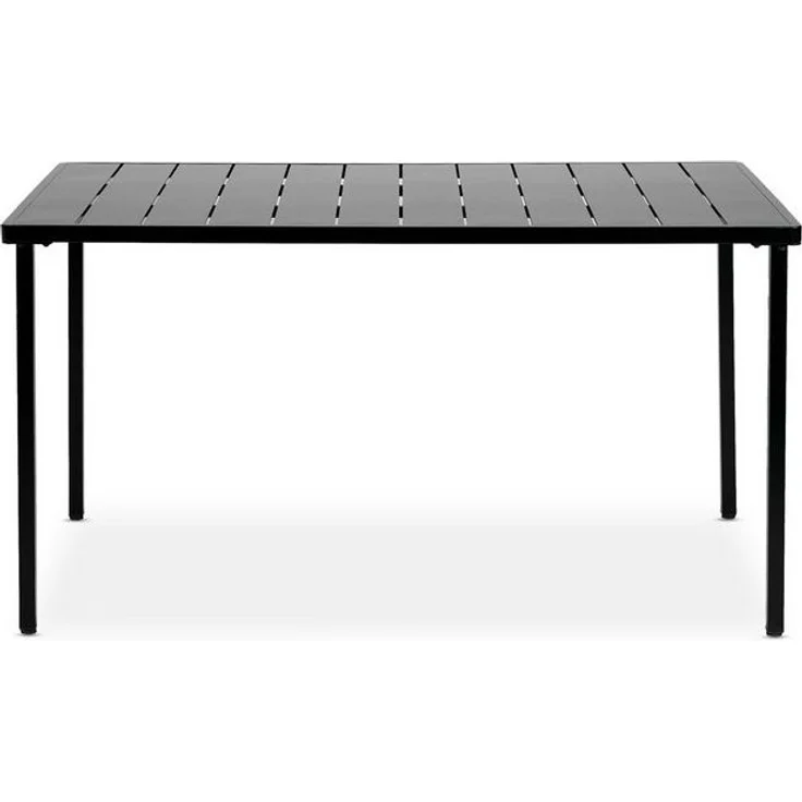 IDIMEX Gartentisch AZALEA, Outdoor Tisch 140x80cm wetterfest aus Metall Terrassentisch schwarz – Bild 4