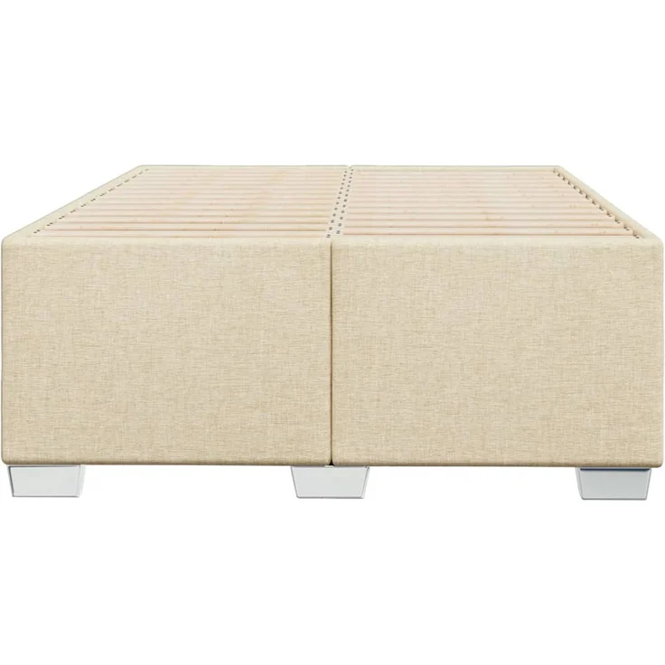 vidaXL Bettgestell ohne Matratze Creme 120x190 cm Stoff 3284462 – Bild 3