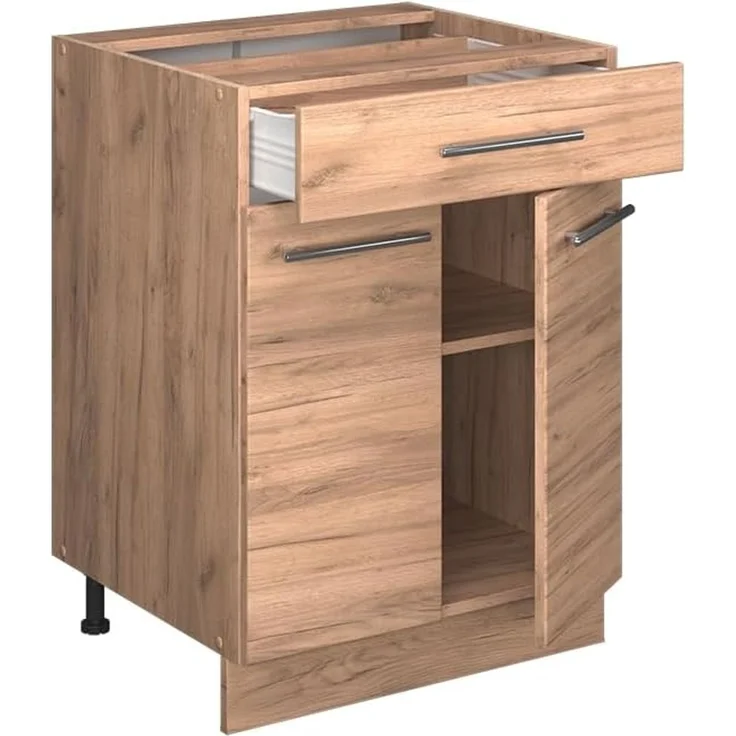 Küchenunterschrank Fame-Line Goldkraft Eiche 60 cm mit Schublade, AP Eiche Vicco – Bild 5