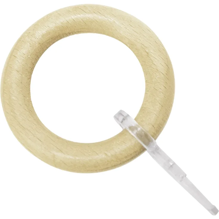 Gardinia Holz-Gardinenringe Shorty für Ø 25 mm Buche 10-er Pack