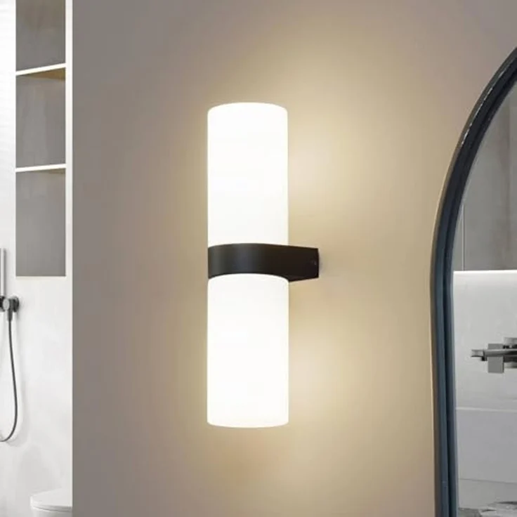 Lucande Wandleuchte Basolo, Weiß IP44, 2 x 10 W LED – Bild 2