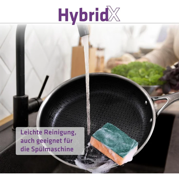 Berndes Bratpfanne 20cm, poliert, induktionsgeeignet - HybridX, 3-Schicht-Material – Bild 8