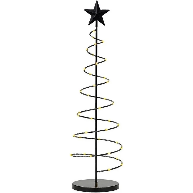 mucHome Künstlicher Weihnachtsbaum Spiral Weihnachtsbaum 60cm mit 40 warmweiße LED Metall – Bild 4