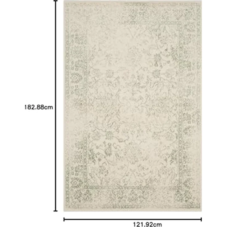 Safavieh Teppich 122x183 cm - Adirondack Collection - Transitional Design, Elfenbein & Salbei, Pflegeleichte Synthetikmischung, Ideal für Wohnzimmer, Schlafzimmer, Büro – Bild 2