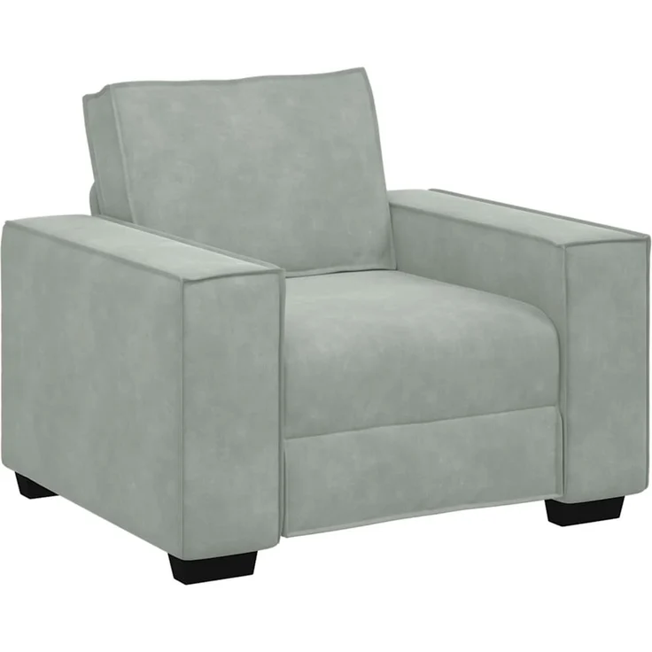 vidaXL Sessel Hellgrau 100x78x84 cm Samt 4105000 – Bild 1