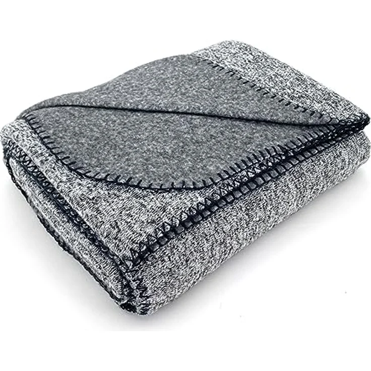 Wohndecke Strick Kuscheldecke Super Soft Fleece Sofadecke, heimtexland, Premium Qualität I meliert I 150x200 I – Bild 2