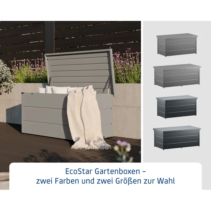 Hörmann Ecostar Gerätebox, Gartenbox, Kissenbox, grau, 830 l – Bild 2
