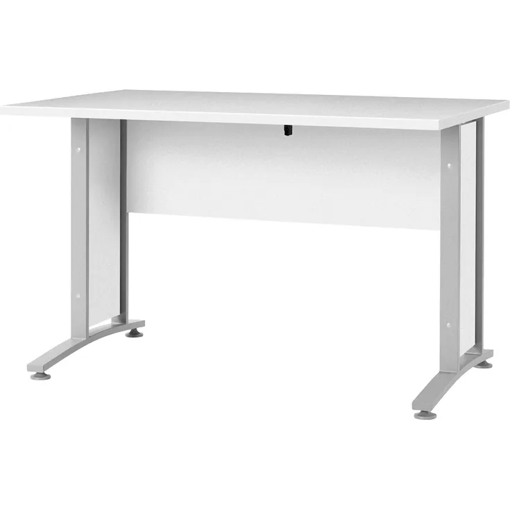 Schreibtisch Prisme Bürotisch Computertisch PC Tisch Arbeitstisch Stahl weiß
