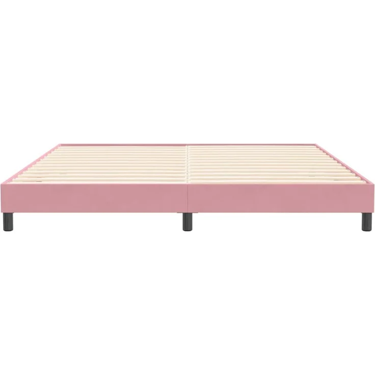 vidaXL Boxspringbett ohne Matratze Rosa 200x210 cm Samt 3315848 – Bild 5