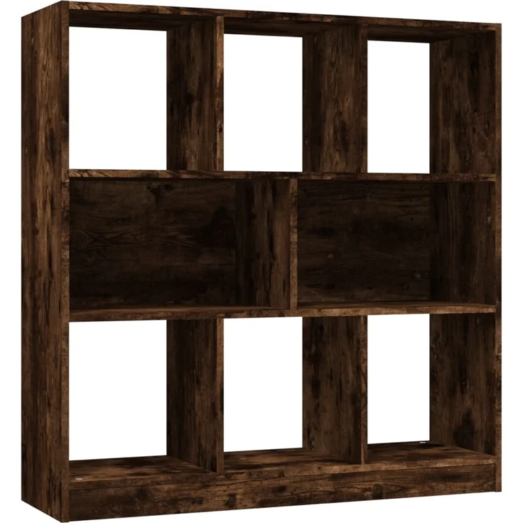 vidaXL Bücherregal Räuchereiche 97,5x29,5x100 cm Holzwerkstoff 826378 – Bild 1