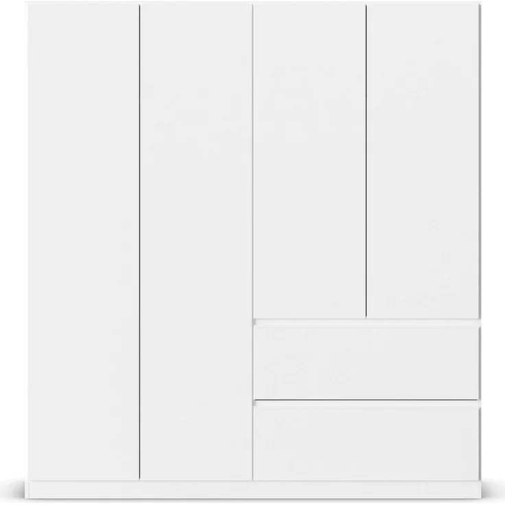 rauch Kleiderschrank, Drehtürenschrank COSTA, 4-türig, push-to-open, Alpinweiß, 181 x 197 x 54 cm – Bild 2