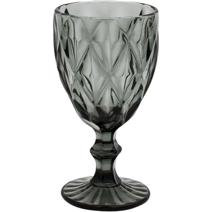 Eleganter Weinkelch "Basic" anthrazit – 0,25 l, Glas, Ø 9 cm, H 17 cm, auf Fuß