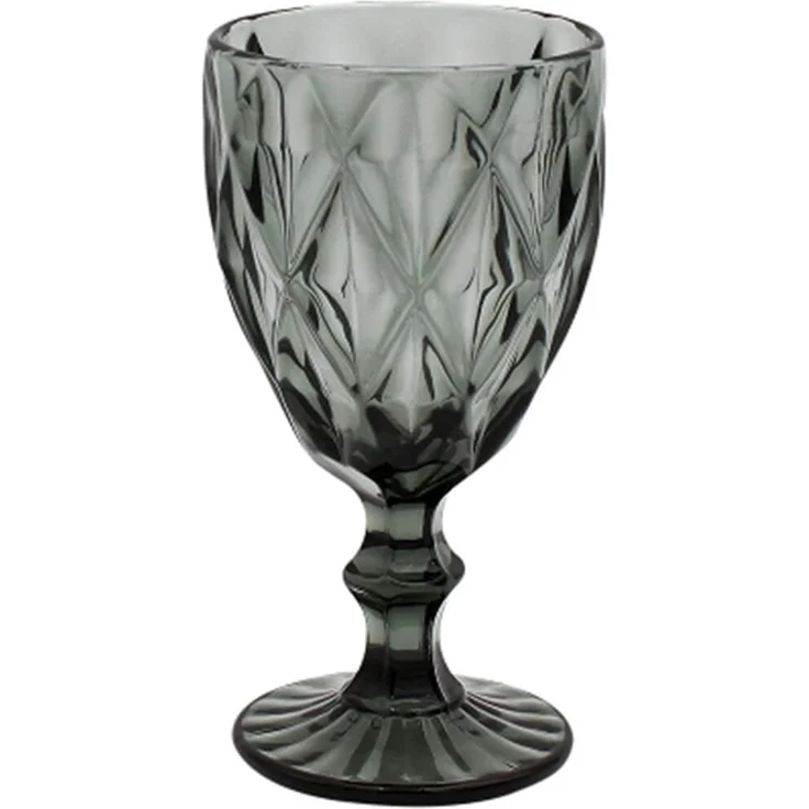 Eleganter Weinkelch "Basic" anthrazit – 0,25 l, Glas, Ø 9 cm, H 17 cm, auf Fuß