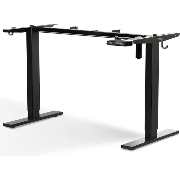 HOMAVO höhenverstellbares Tischgestell, geeignet für Tischplatten mit einer Breite von 50–70 cm, schwarz, Höhen-Speicherfunktion