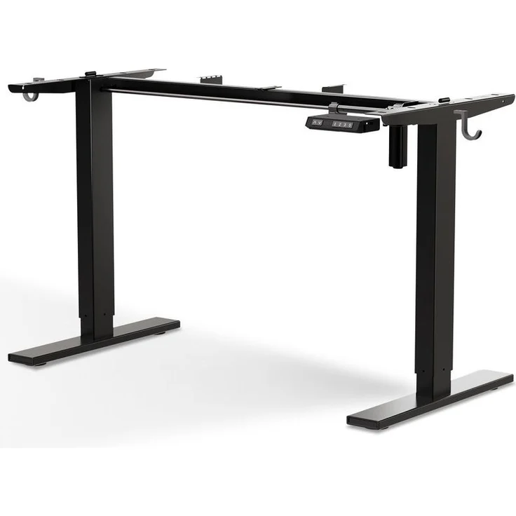 HOMAVO höhenverstellbares Tischgestell, geeignet für Tischplatten mit einer Breite von 50–70 cm, schwarz, Höhen-Speicherfunktion – Bild 1