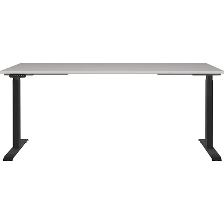 Germania Schreibtisch 7909-630, in Kaschmir/Schwarz, EL. höhenverstellb, 180 x 120 x 80 cm (BxHxT) – Bild 4