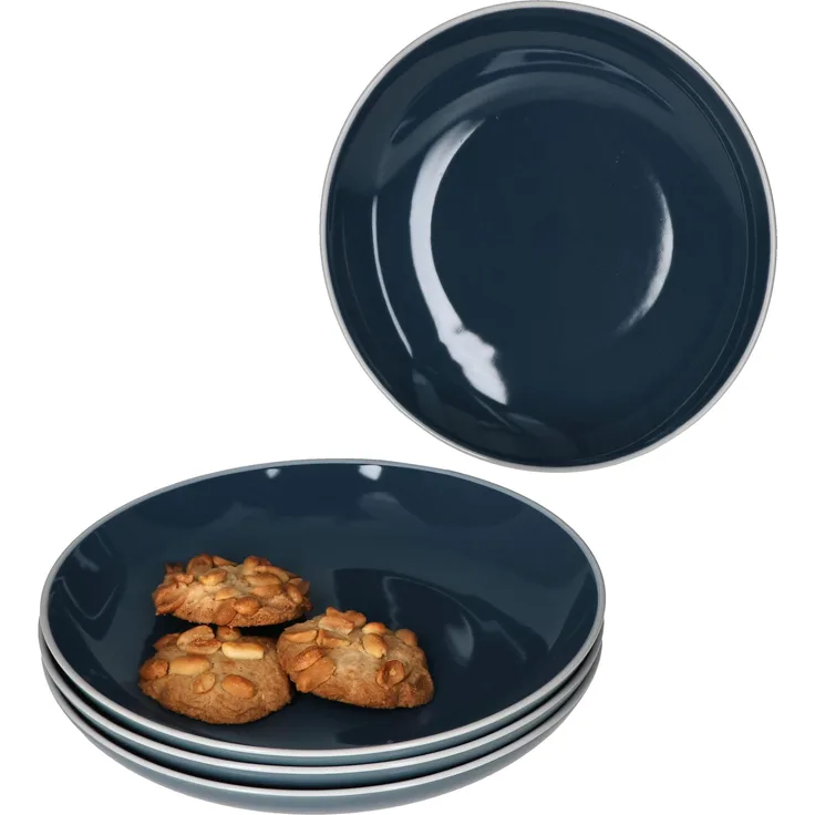 4er Set Linus blau Kuchenteller Dessertteller Frühstück skandinavisch maritim