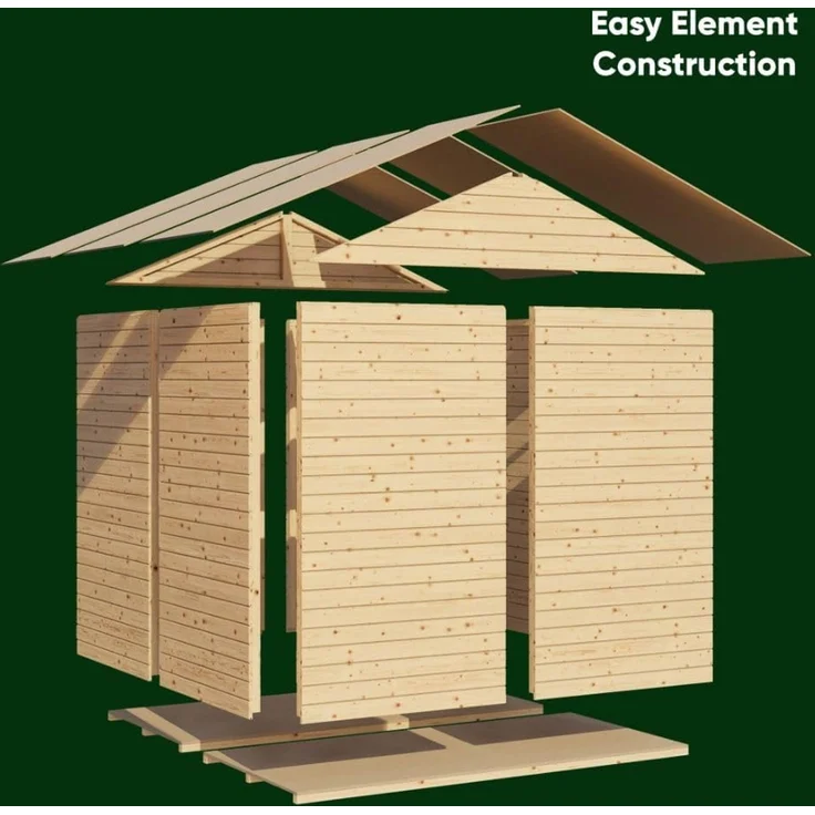 Alpholz Gerätehaus Osterbek Gerätehaus aus Holz Geräteschrank mit 14 mm Wandstärke Gartenhaus mit Montagematerial – Bild 5
