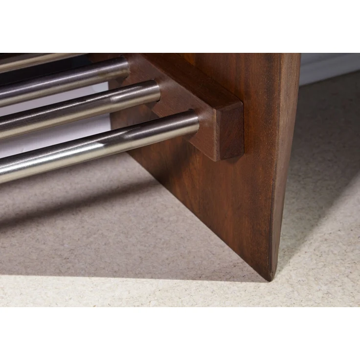 Garderobenbank Akazie 81x30x40 braun lackiert PURE ACACIA #816 – Bild 3